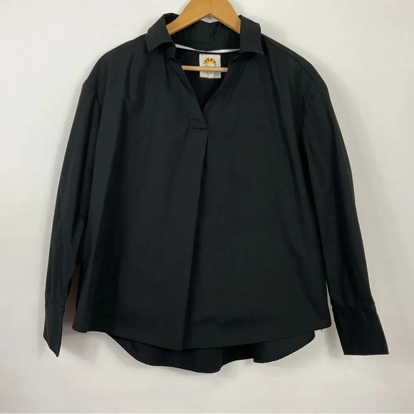 C&C California Black Split Neck Popover Shirt Size Medium - Picture 1 of 6